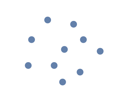Experience – a series of circles seemingly random, but all interconnected with a white line