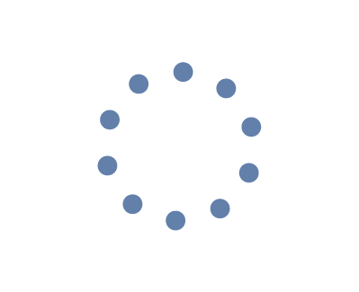 Outcomes – all the circles are still connected by a line, in a circle. Ordered with a distinct circular pattern.